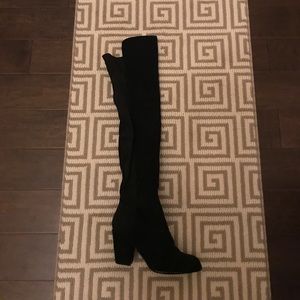 Over the knee high heel boots